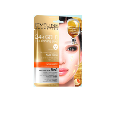EVELINE 24k GOLD Маска за лице със златен серум, 20 мл.