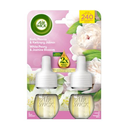 AIR WICK EXTRA OILS Eлектрически пълнител божур и жасмин, 2 бр.x 19 мл.