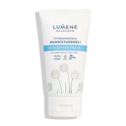 LUMENE KLASSIKKO Почистващ гел за лице, за всеки тип кожа, 150мл.