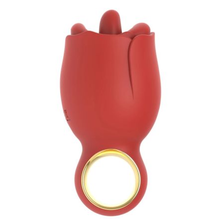 GUILTY TOYS RED LIPS Клиторен стимулатор с движещ се език, 12см.