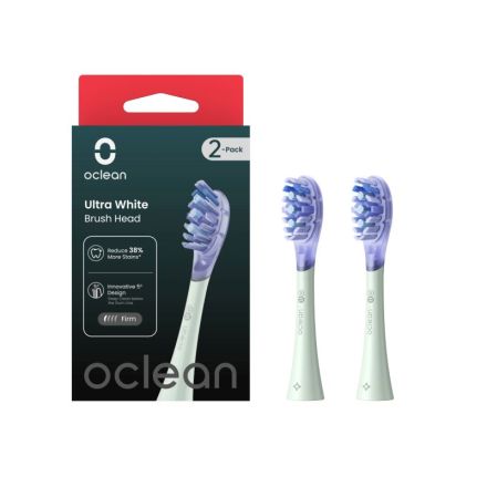 OCLEAN ULTRA WHITE -2pack  UW01 G02 Накрайници за четка за зъби, 2бр., Зелени