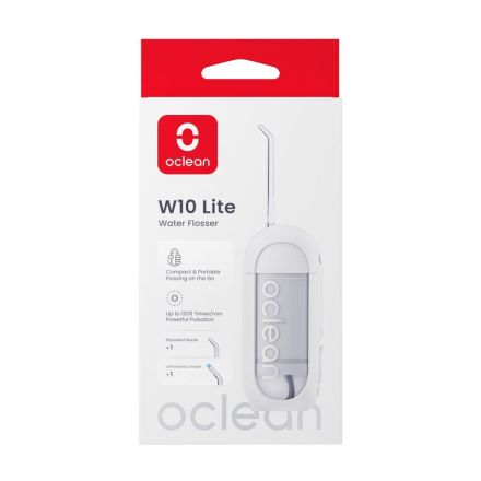 OCLEAN W10 LITE Зъбен душ, 2бр, накрайника, 3 режима,150мл., Бял
