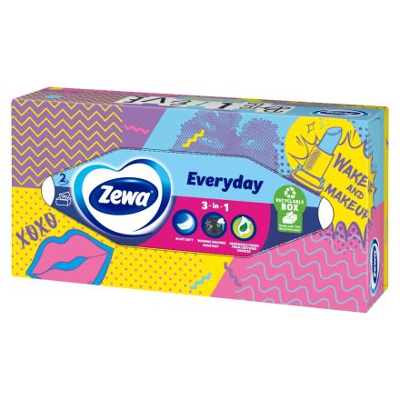 ZEWA EVERYDAY Кърпички за лице 2 пласта, 100 бр.