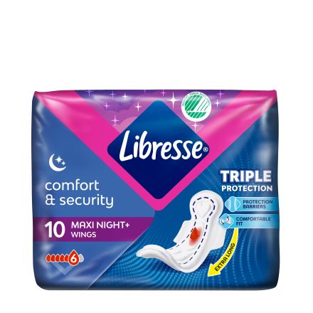 LIBRESSE MAXI Дамски превъзки GOODNIGHT, 10 бр.