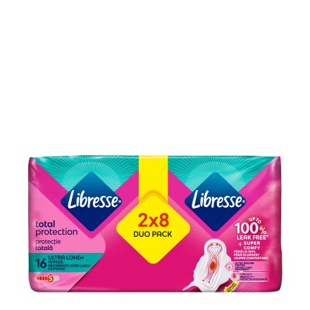 LIBRESSE ULTRA THIN Дамски превръзки ULTRA LONG, 2х8 бр.