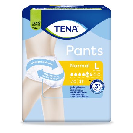 TENA PANTS Абсорбиращо еднократно бельо 5 1/2 капки, размер L, 10бр.