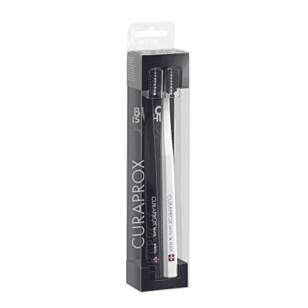 CURAPROX BLACK IS WHITE Четка за зъби черна и бяла, 2бр.