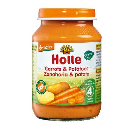 HOLLE Био пюре моркови и картофи, 190гр.