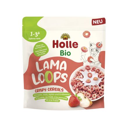 HOLLE Био зърнена закуска с ябълка и ягода, 125гр.