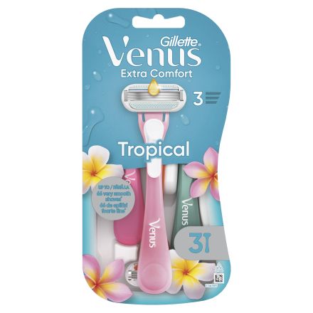 GILLETTE VENUS TROPICAL Дамска еднократна самобръсначка, 3 бр./оп