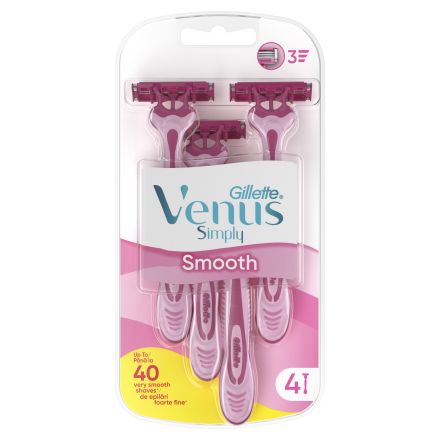 GILLETTE SIMPLY VENUS 3 Дамска еднократна самобръсначка, 4 бр./оп