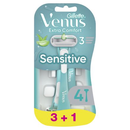 GILLETTE VENUS Еднократна самобръсначка Sensitive, 3+1 бр.