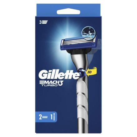GILLETTE MACH 3 TURBO 3D Система за бръснене с 2 ножчета