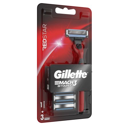 GILLETTE MACH 3 Система за Бръснене Start RedStar, 1 бр. + 3 ножчета