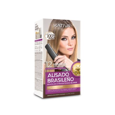 KIT KATIVA STRAIGHTENING KIT BLONDE Терапия за изправяне на руса коса