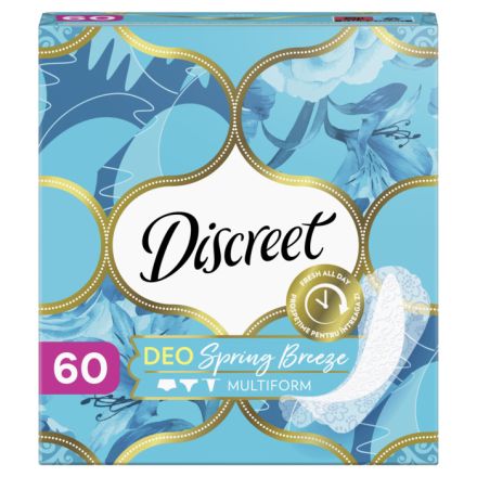 DISCREET DEO SPRING BREEZE Ежедневни превръзки,60 бр