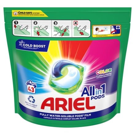 ARIEL ALL IN 1 COLOR Течни капсули за цветно пране, 43бр.