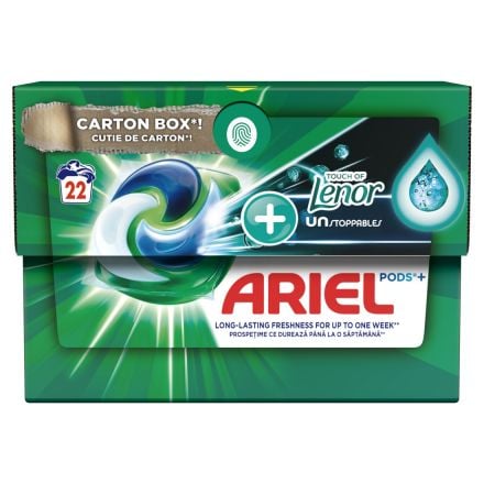 ARIEL TOUCH OF UNSTOPPABLES BLUE Гел капсули за пране, 22 пранета