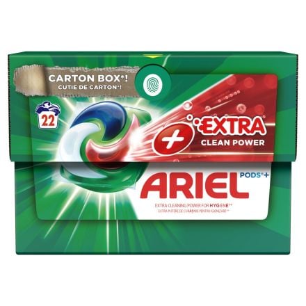 ARIEL EXTRA CLEAN POWER Капсули за пране на цветни и светли дрехи, 22бр.