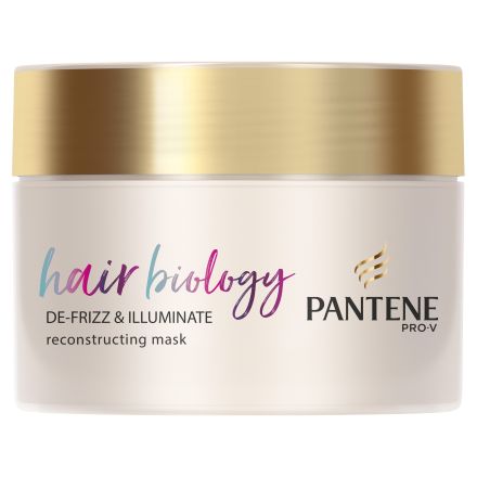 PANTENE HAIR BIOLOGY DE-FRIZZ & ILLUMINATE Маска за коса, 160мл.