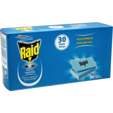 RAID Ламинирани таблетки против комари, 30 бр.