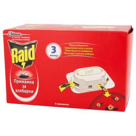 RAID Примамка за хлебарки, 6 бр.