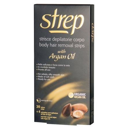 STREP Ленти за депилация за тяло ARGAN OIL, 20 бр.