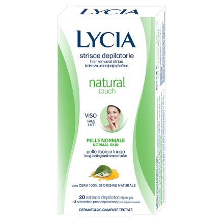 LYCIA NATURАL Ленти за епилация на лице за всеки тип кожа, 20 бр