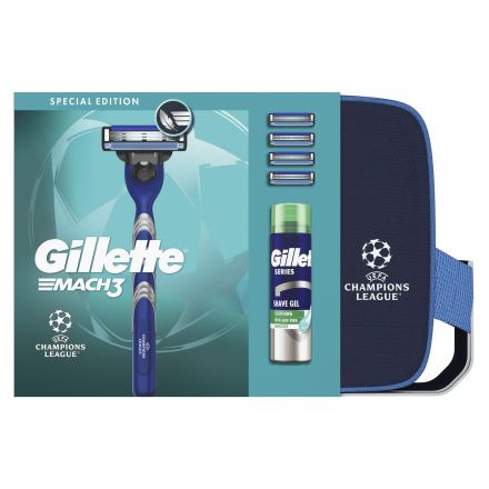 GILLETTE MACH 3 Комплект 4 ножчета+гел за бръснене,200м.