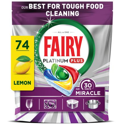 FAIRY PLATINUM PLUS MIRACLE Капсули за съдомиялна, 74бр.