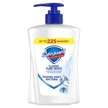 SAFEGUARD PURE WHITE Антибактериален течен сапун, 450мл.