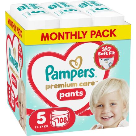 PAMPERS PREMIUM CARE Гащички S5 11-17кг., 108бр.