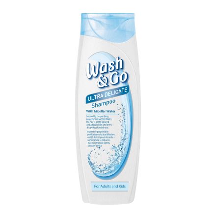 WASH&GO ULTRA DELICATE Шампоан с мицеларна вода, 400 мл.