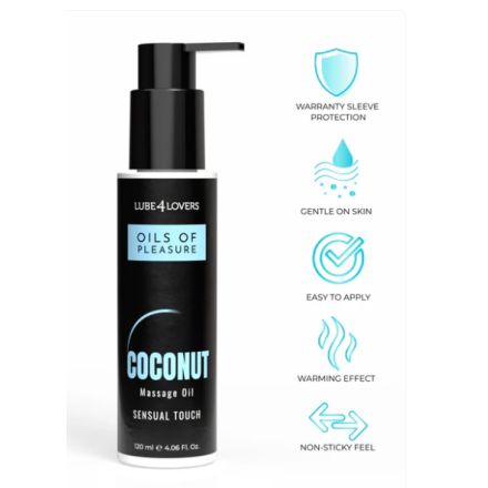 LUBE4LOVERS COCONUT Масажно олио, 120мл.