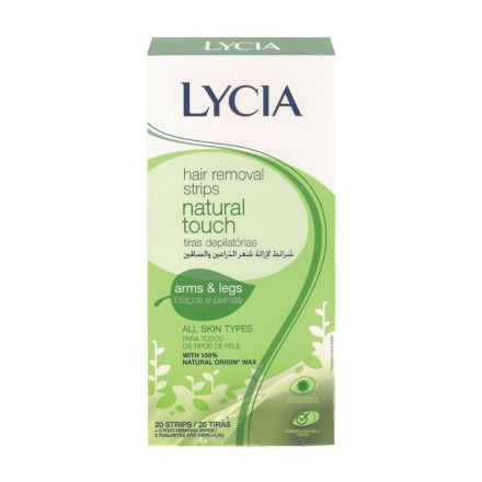 LYCIA NATURAL TOUCH Ленти за депилация на тяло за всеки тип кожа, 20 бр