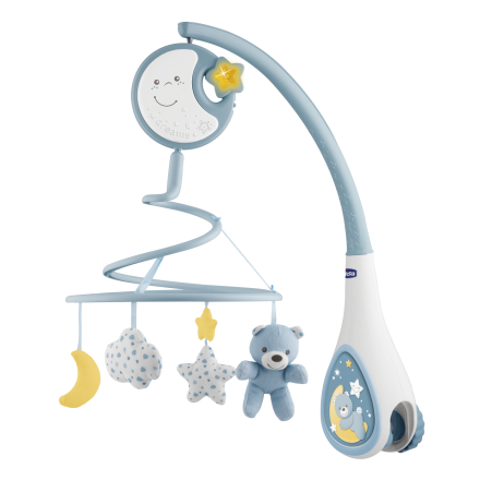 CHICCO Бебешка въртележка 4В1, син