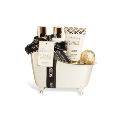 IDC SCENTED BATH  Комплект Душ гел, 100 мл + Лосион за тяло, 100 мл + Крем за ръце, 80 мл + Бомбички за вана, 30 г