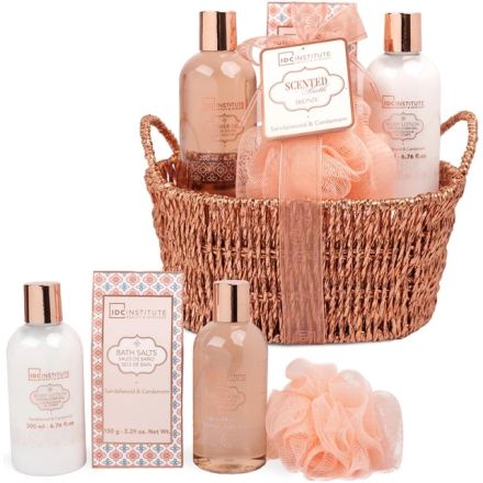 IDC SCENTED BRONZE Комплект душ гел+лосион+соли за вана+гъба за вана