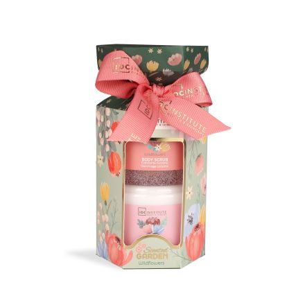 IDC SCENTED GARDEN Комплект за баня скраб+лосион