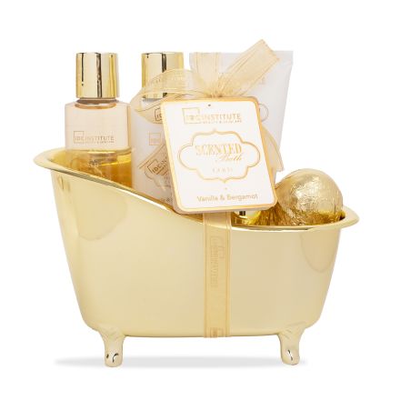 IDC SCENTED GOLD Комплект душ гел+лоисон+крем за ръце+бомбичка за вана