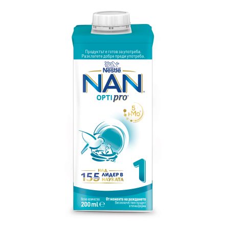 NESTLE NAN OPTI PRO 1 Мляко за кърмачета  0-6М, 200мл.