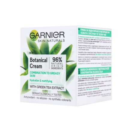 GARNIER SKIN NATURALS ESSENTIALS BOTANICAL GREEN TEA Крем за лице GREASY SKIN, 50 мл.