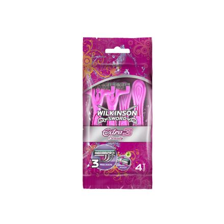 WILKINSON SWORD EXTRA 3 BEAUTY Дамска самобръсначка за еднократна употреба, 4 бр.