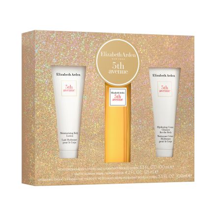 ELIZABETH ARDEN 5TH AVENUE Комплект парфюмна вода, 100мл.+лосион за тяло 100мл.+ почистващ продукт за тяло 100мл.