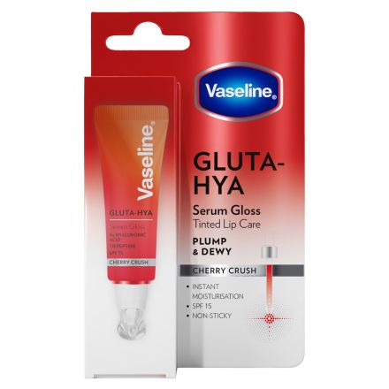 VASELINE GLUTA HYA Серумен гланц за устни череша, 10мл.