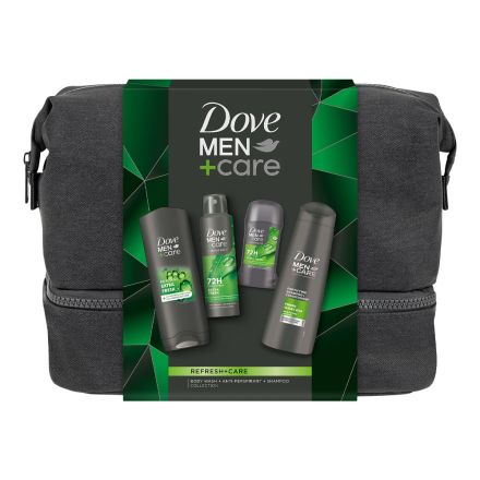 DOVE MEN EXTRA FRESH  Подаръчен комплект мъжки чанта део спрей, 150 мл + душ гел, 250 мл + део стик, 50 мл + шампоан, 250 мл 