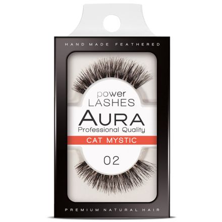 AURA POWER LASHES Изкуствени мигли 02 CAT MYSTIC