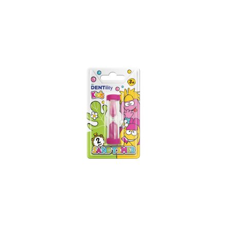 DENTILITY KIDS Пясъчен часовник за миене на зъби розов, 1бр.