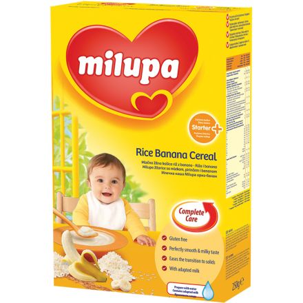 MILUPA Млечна каша старт ориз и банан, 250 гр
