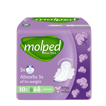 MOLPED MAXI THICK NORMAL Дамски превръзки , 10 бр.